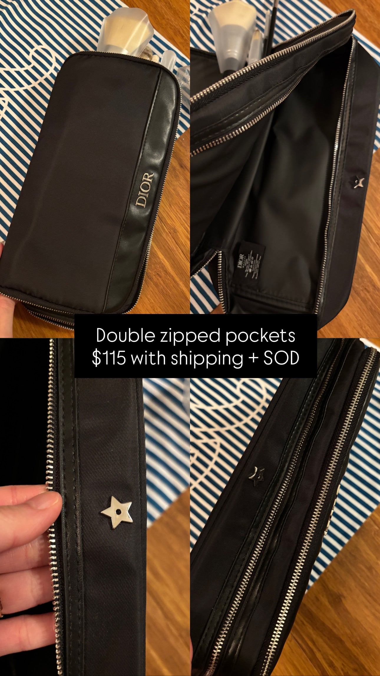 Dior make up pouch vanity bag