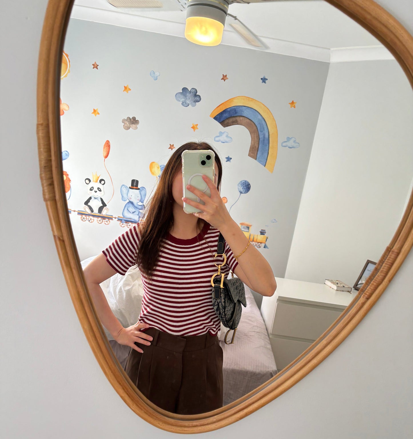 Christian Dior Vintage Blue Oblique Saddle Bag (2001)