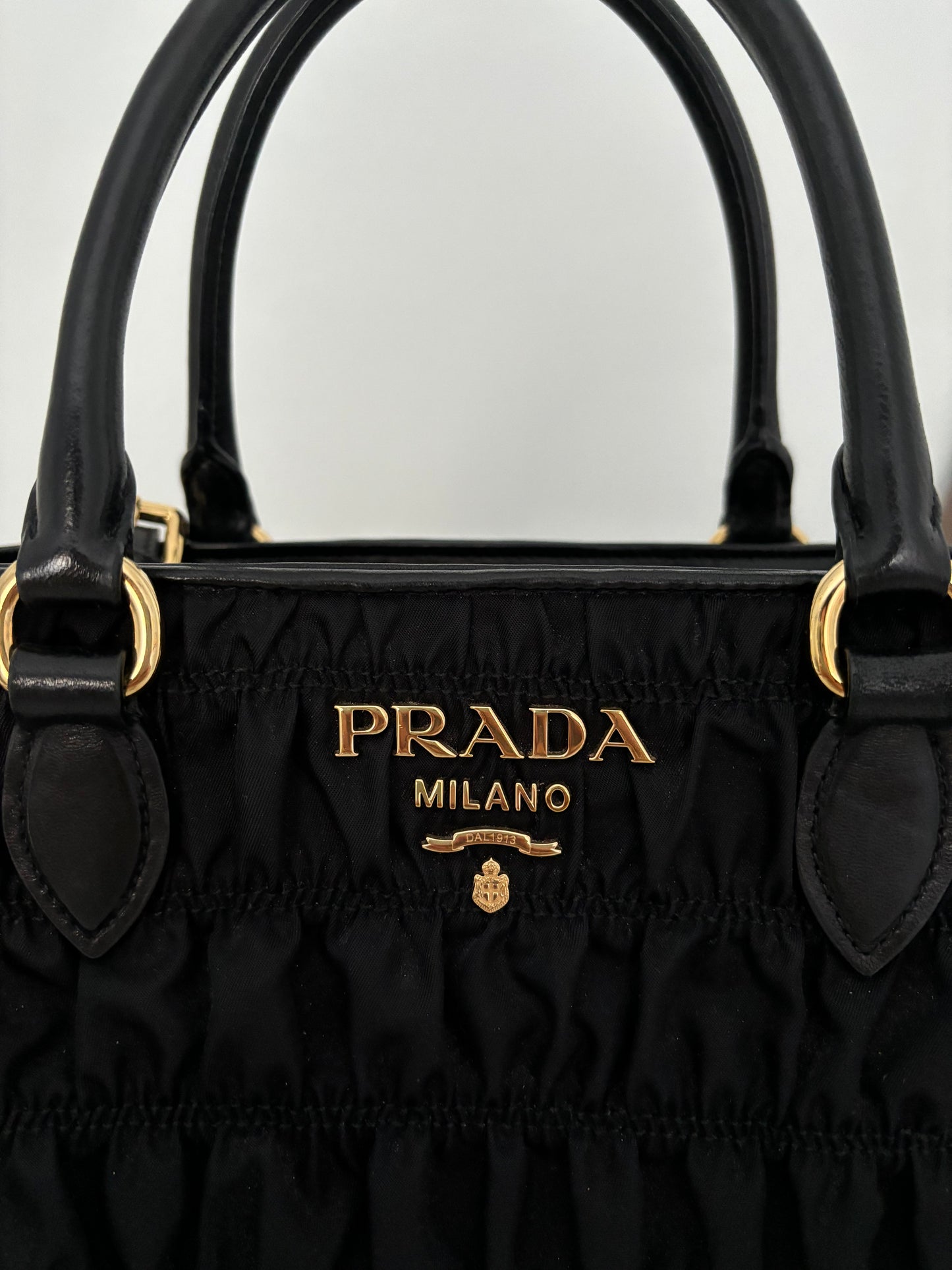 Prada Tessuto Gaufre in Nero black