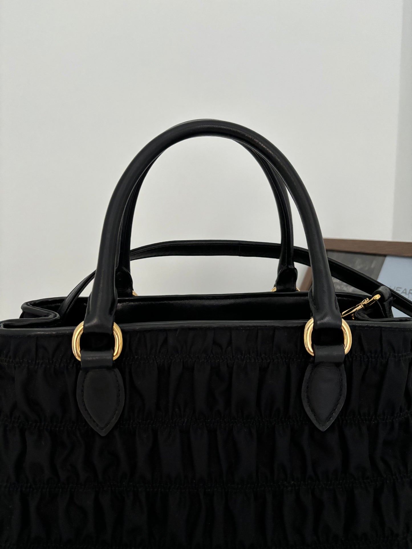 Prada Tessuto Gaufre in Nero black