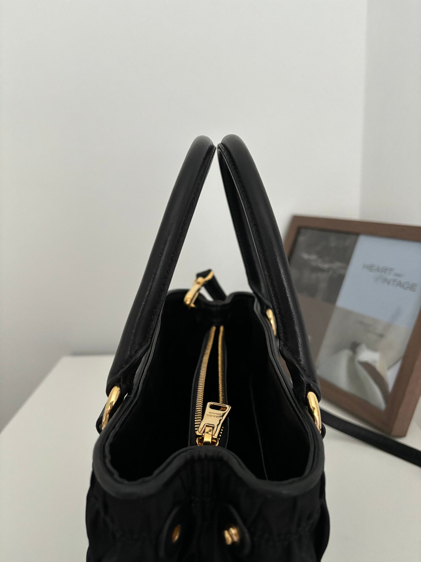 Prada Tessuto Gaufre in Nero black