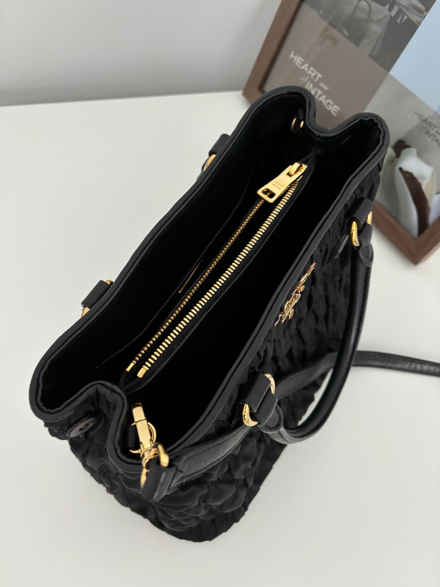 Prada Tessuto Gaufre in Nero black
