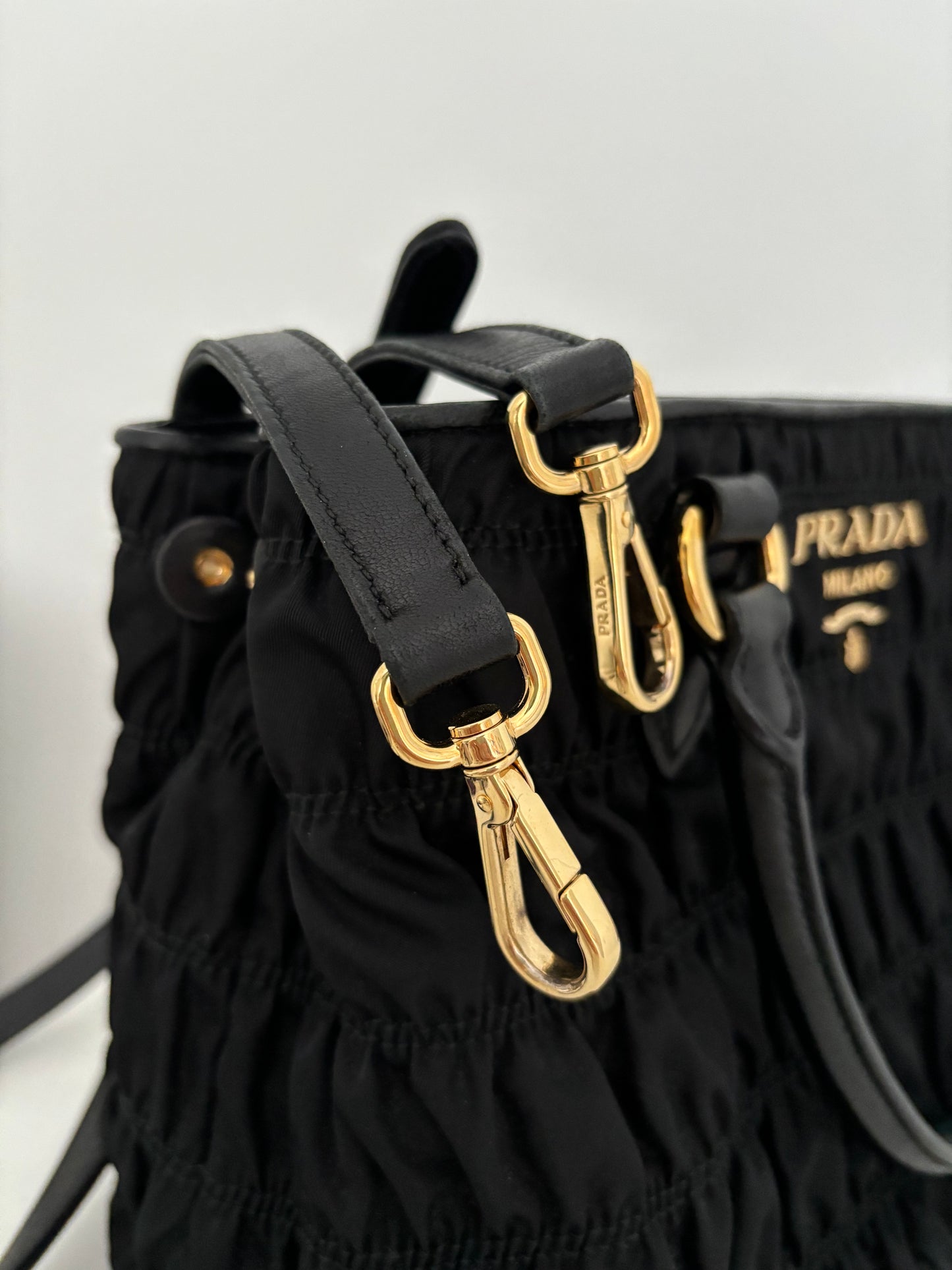 Prada Tessuto Gaufre in Nero black