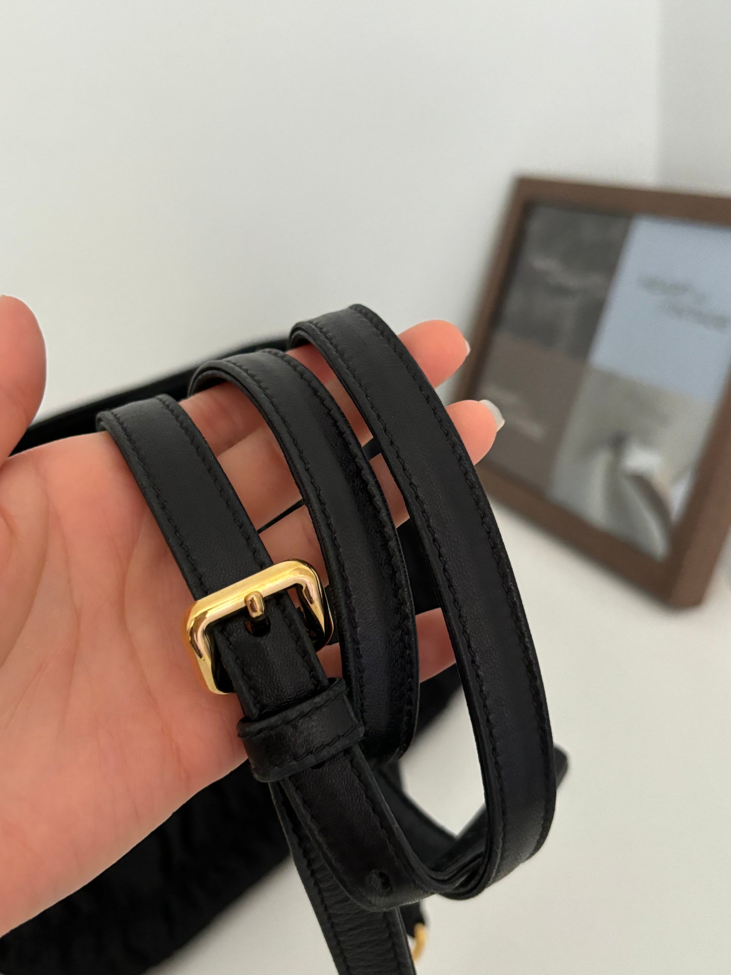 Prada Tessuto Gaufre in Nero black