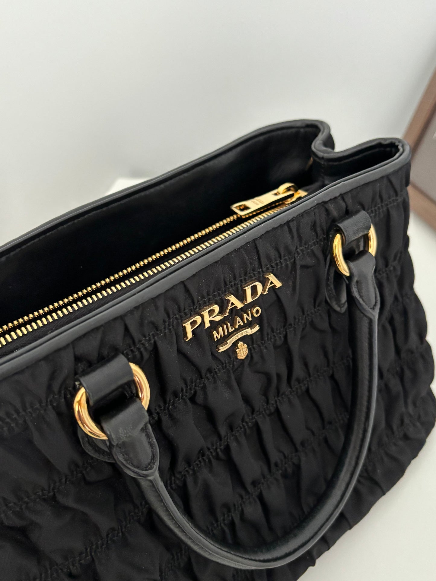 Prada Tessuto Gaufre in Nero black