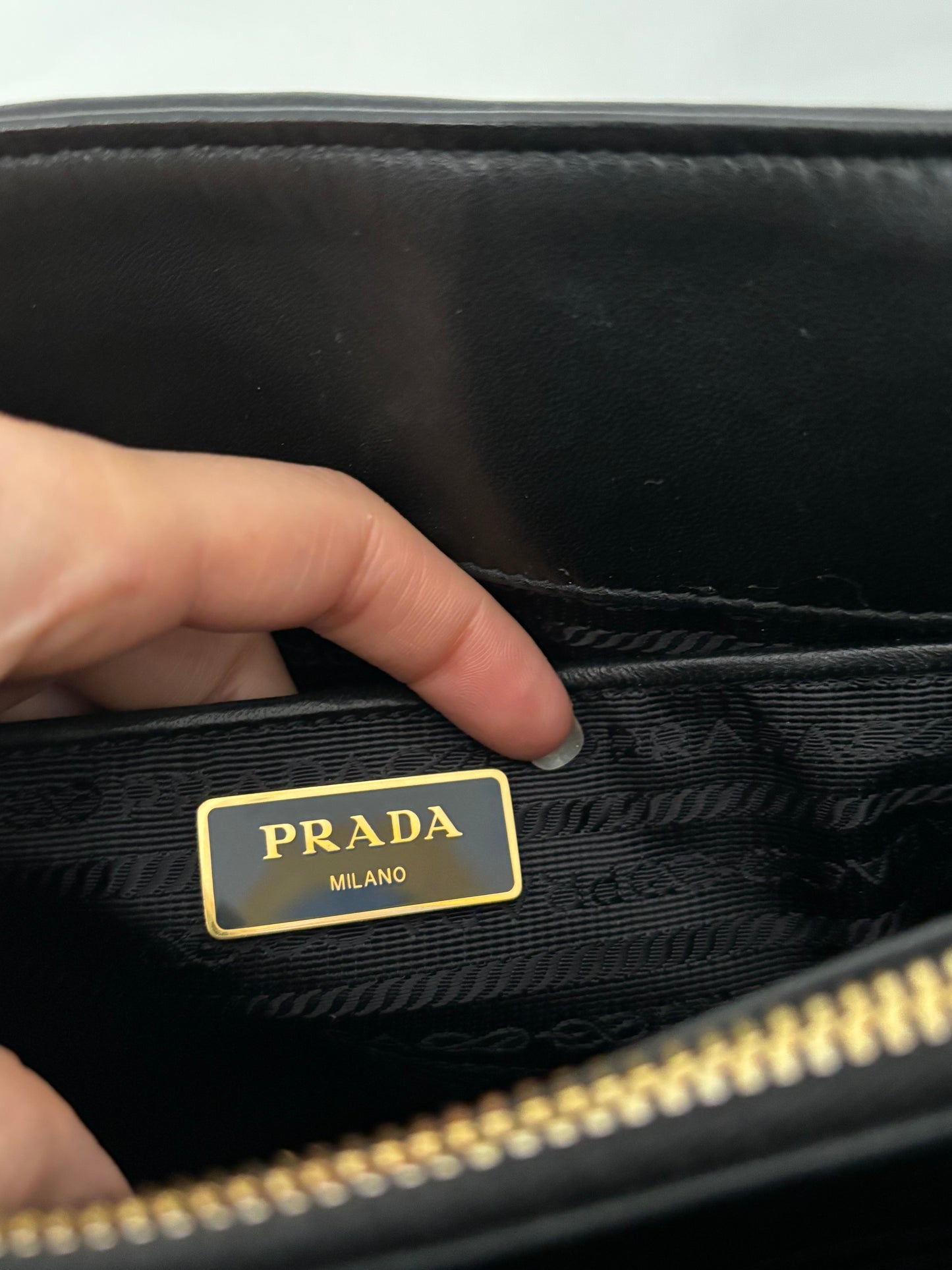Prada Tessuto Gaufre in Nero black