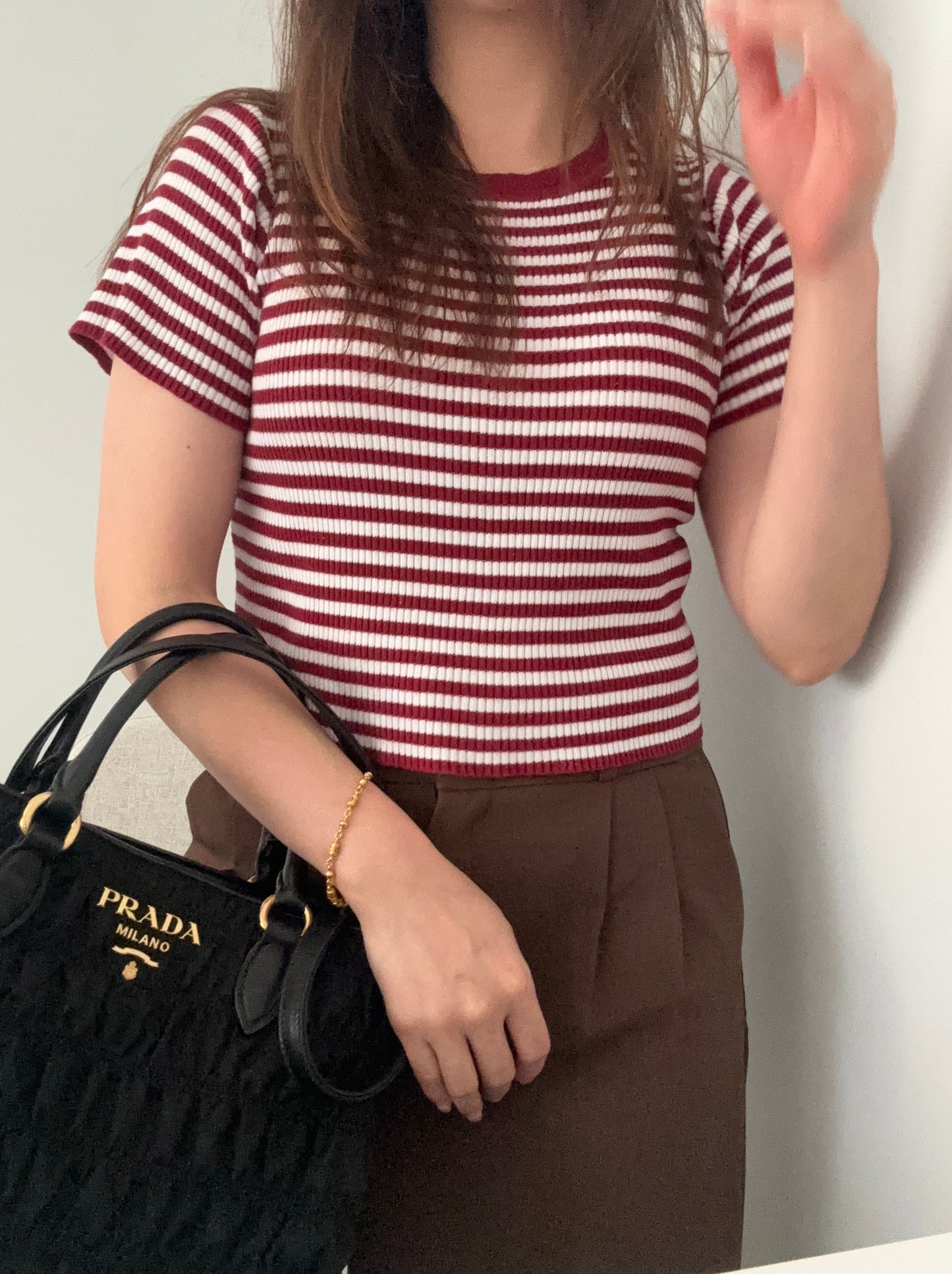 Prada Tessuto Gaufre in Nero black