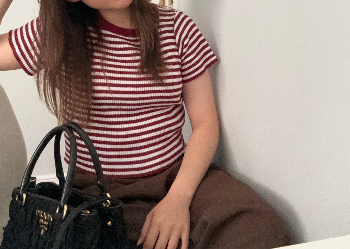 Prada Tessuto Gaufre in Nero black