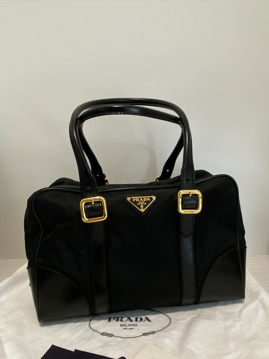 Prada Vintage Re-edition 1978 Re-Nylon and Leather Two-handle bag