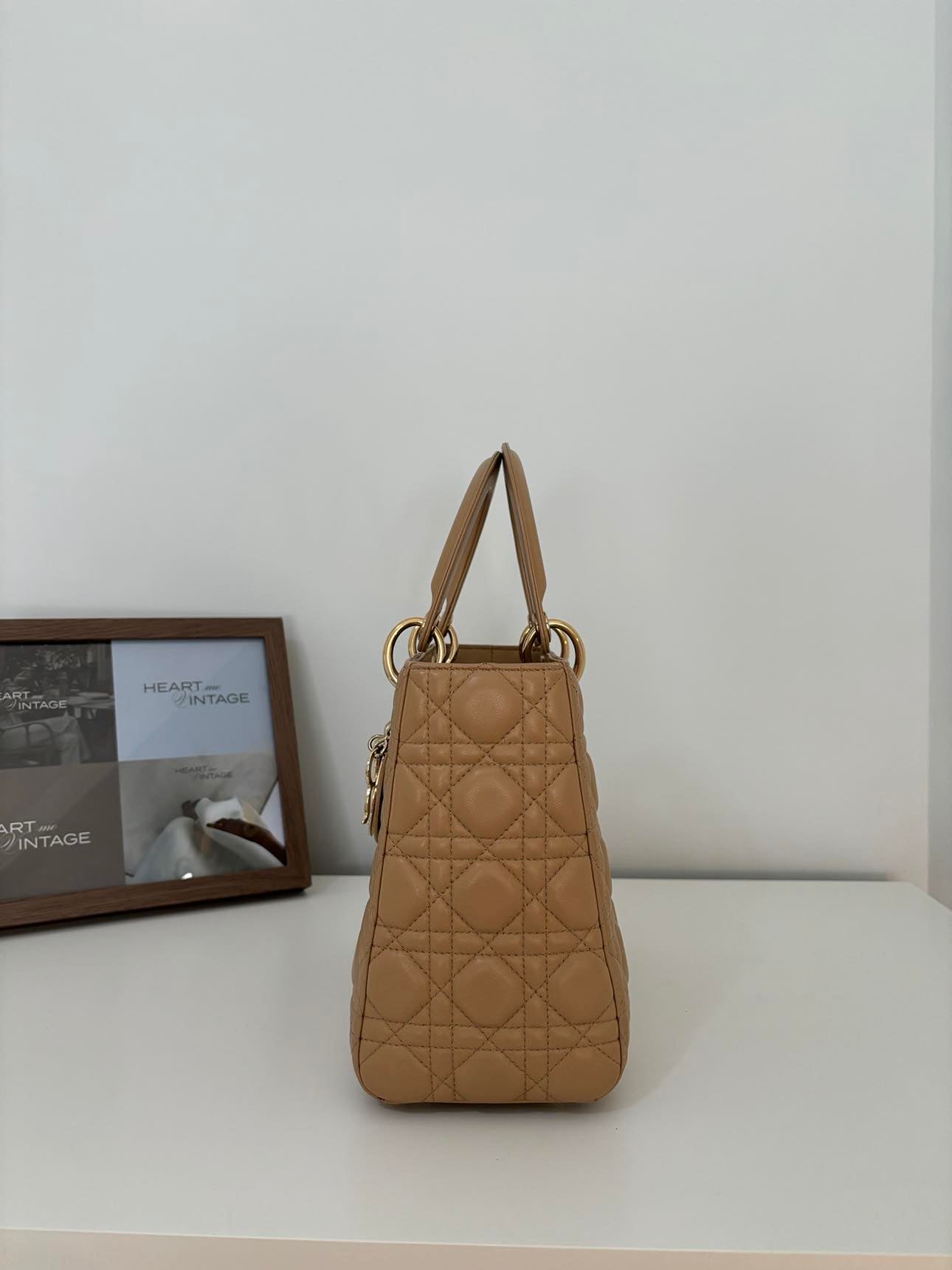 Lady Dior Medium in Biscuit Beige with LGHW