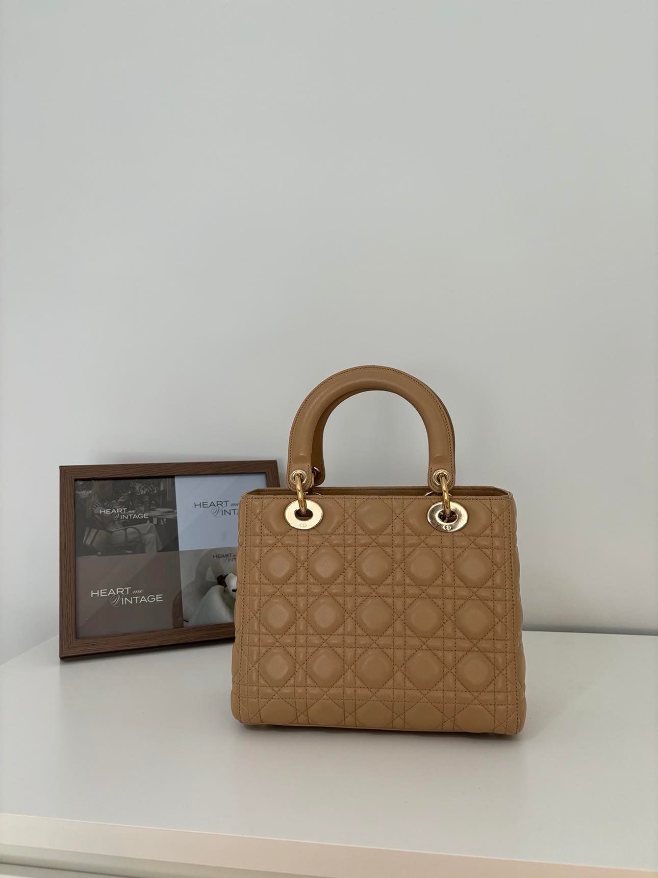 Lady Dior Medium in Biscuit Beige with LGHW