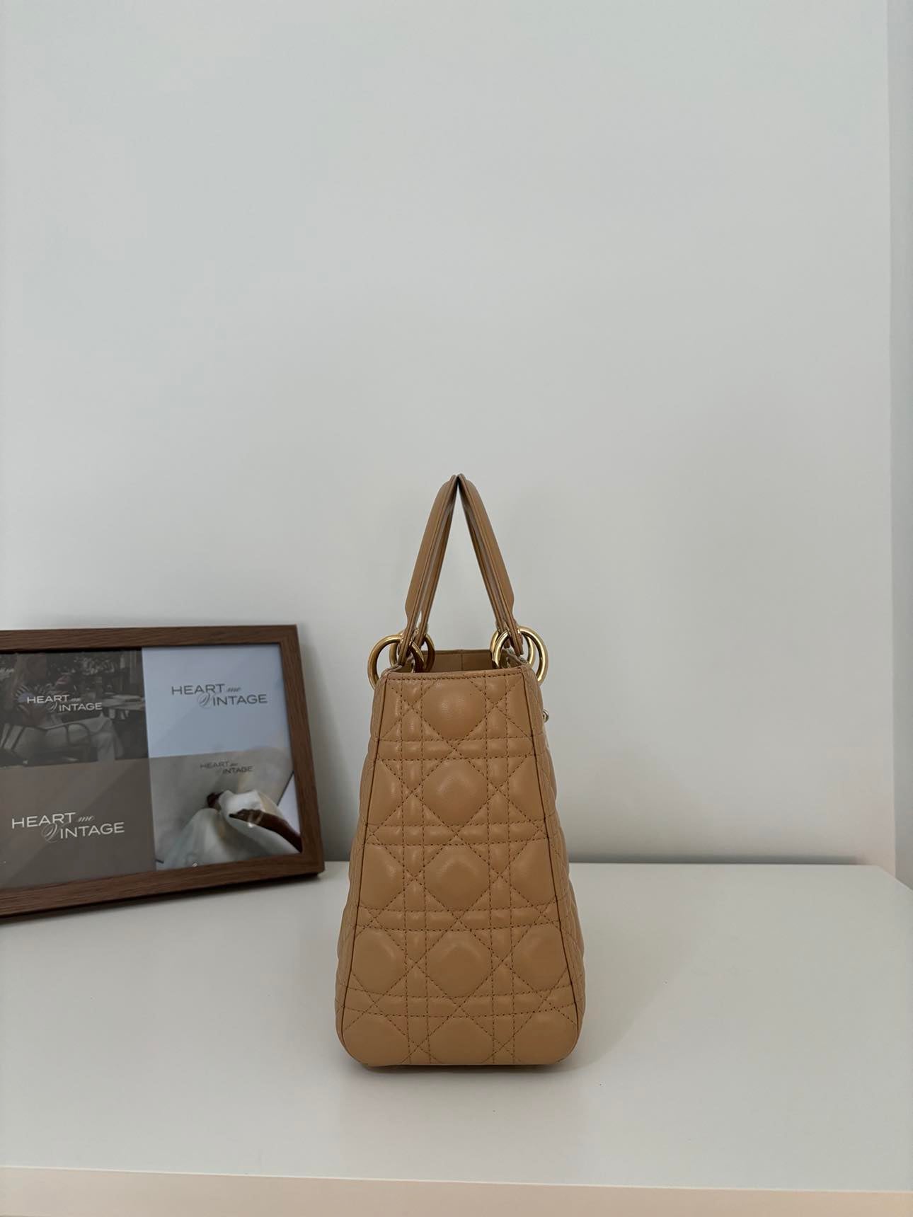 Lady Dior Medium in Biscuit Beige with LGHW