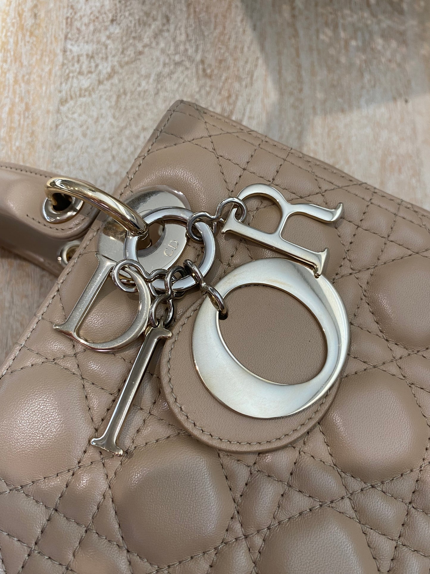 Lady Dior Medium in Biscuit Beige with LGHW