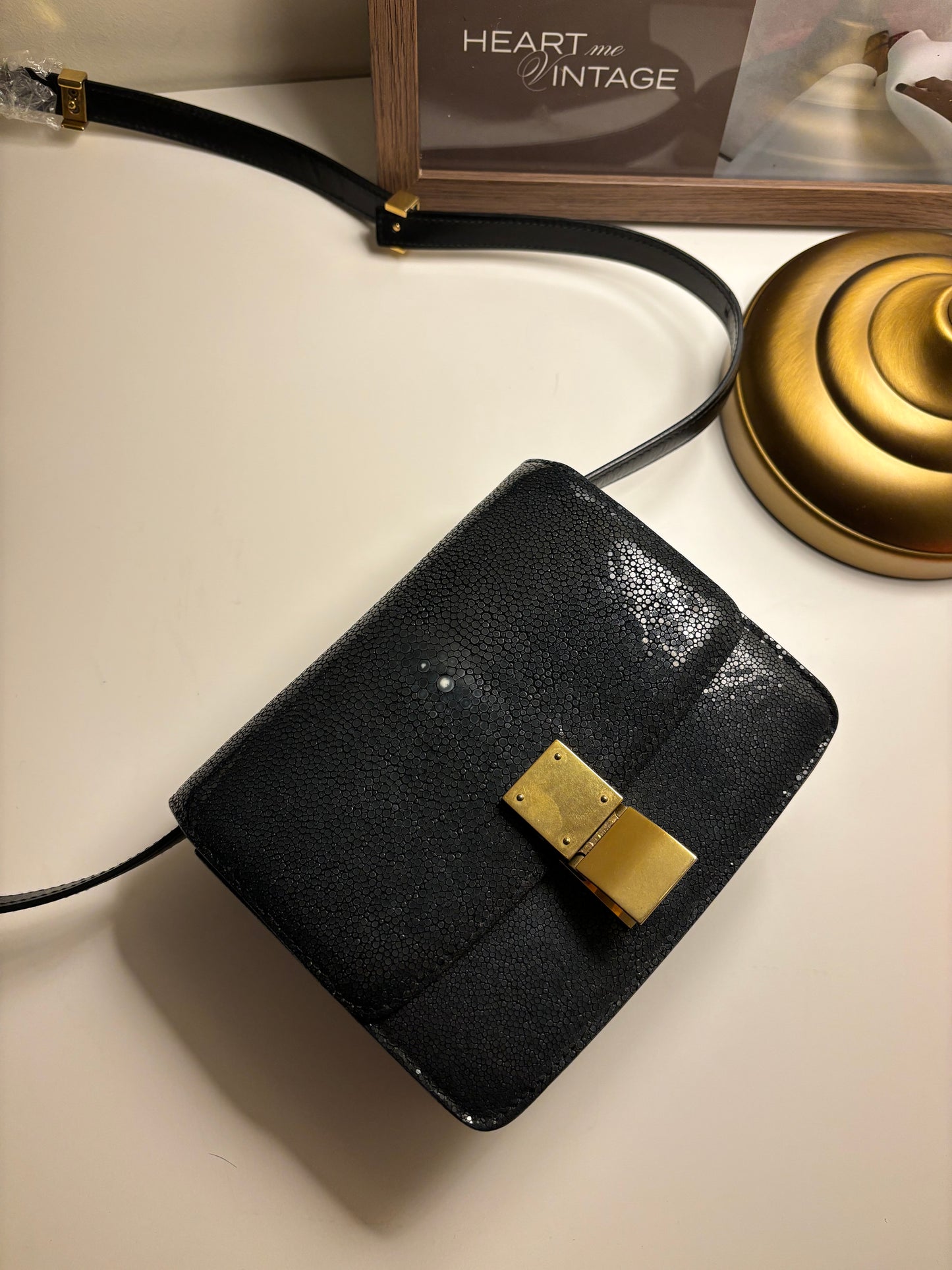 Celine Teen Box Bag in Stingray Leather *RARE*