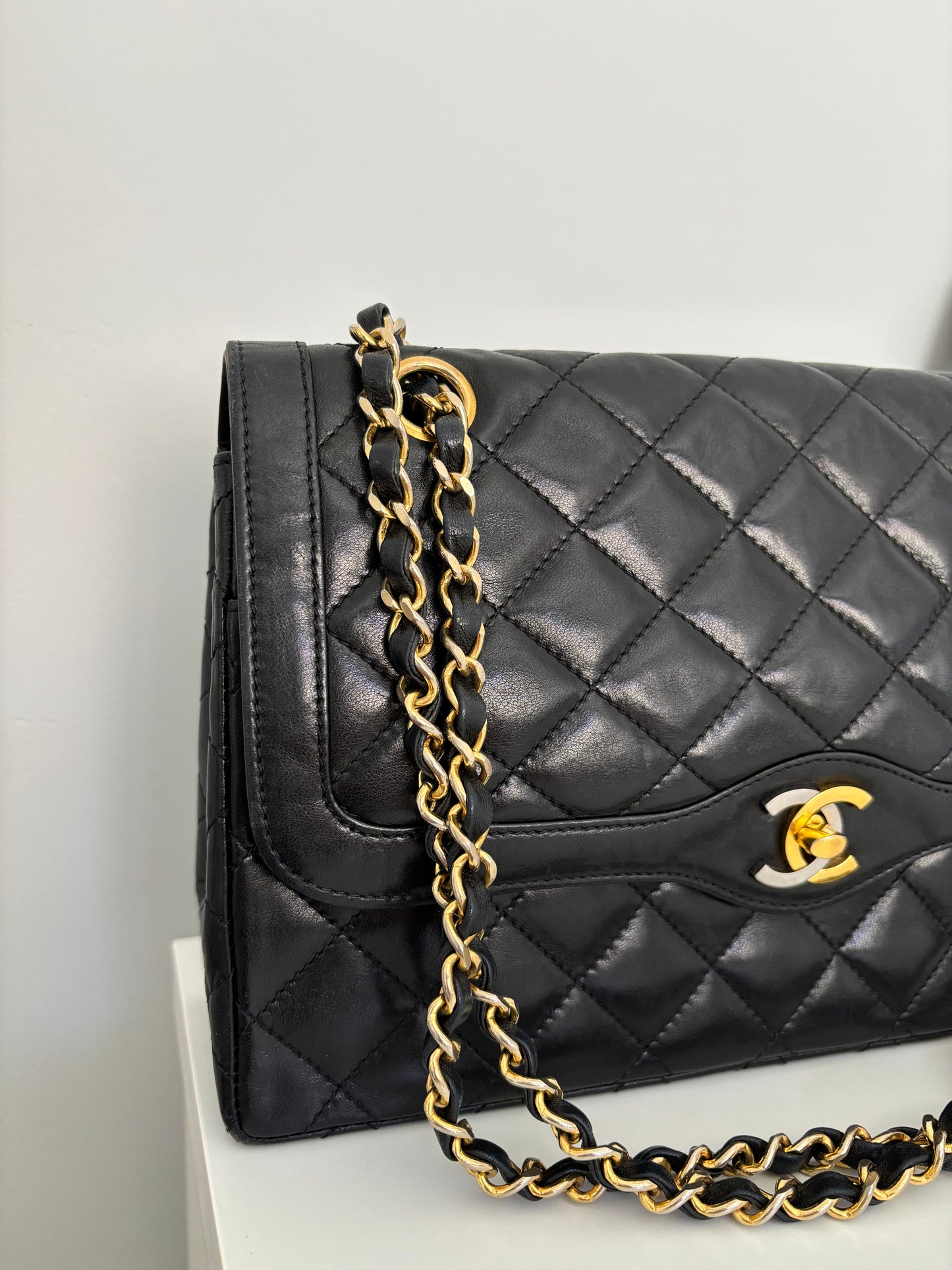 Chanel Paris Limited Two-tone CC Classic Double Flap