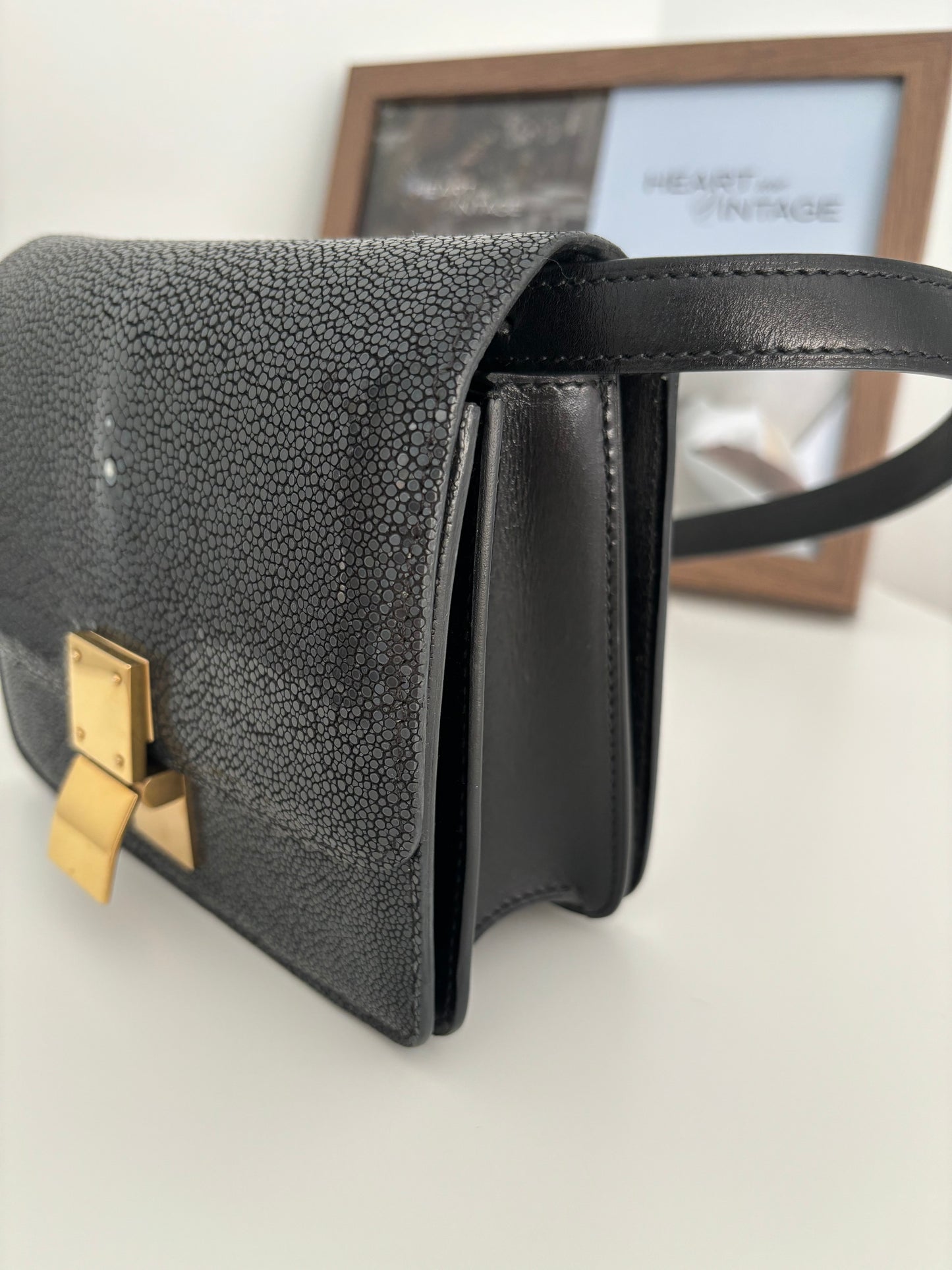 Celine Teen Box Bag in Stingray Leather *RARE*