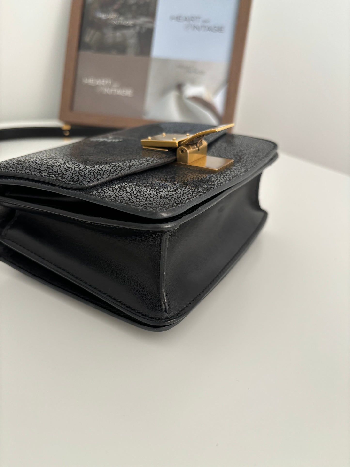 Celine Teen Box Bag in Stingray Leather *RARE*