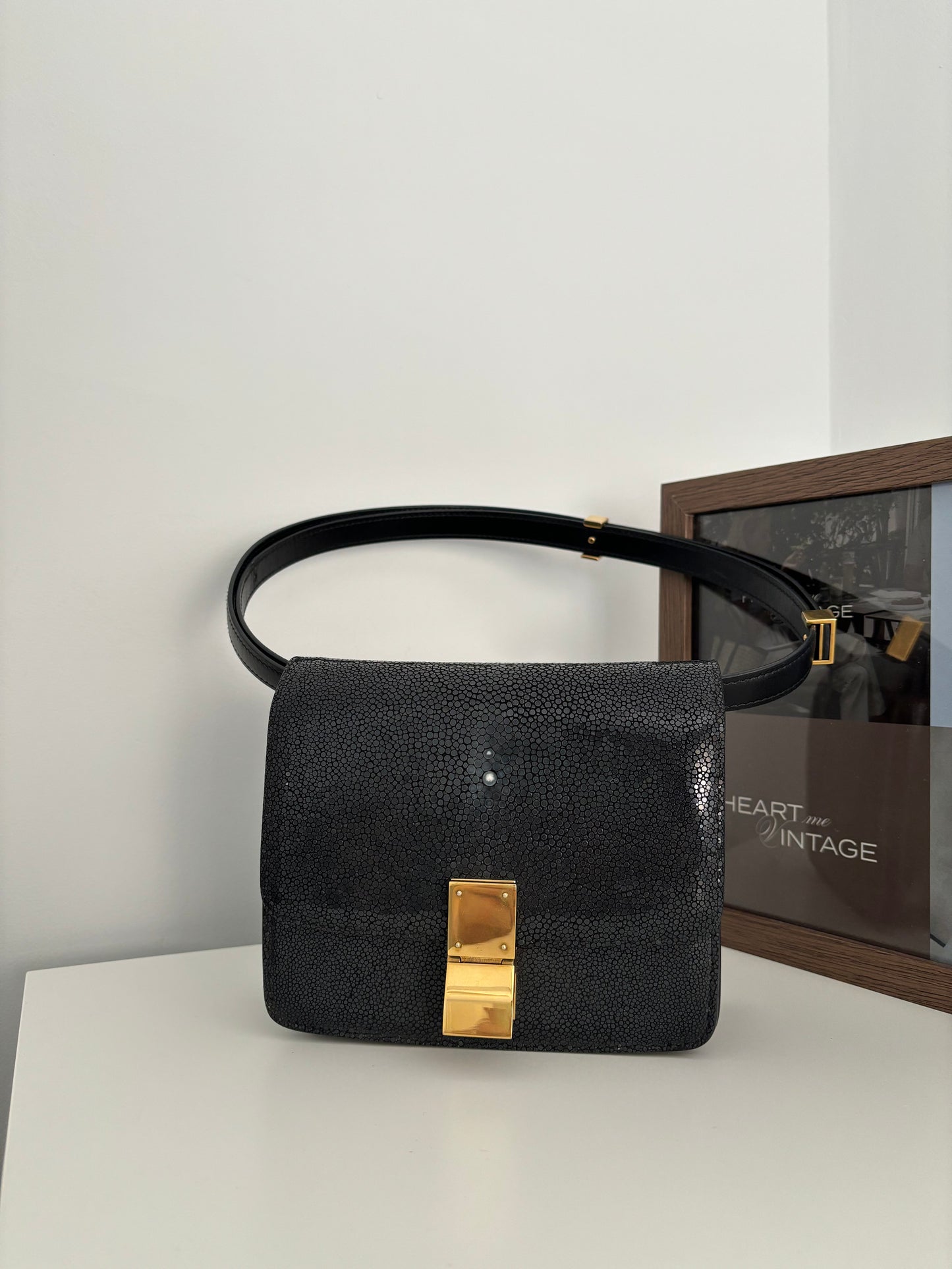 Celine Teen Box Bag in Stingray Leather *RARE*