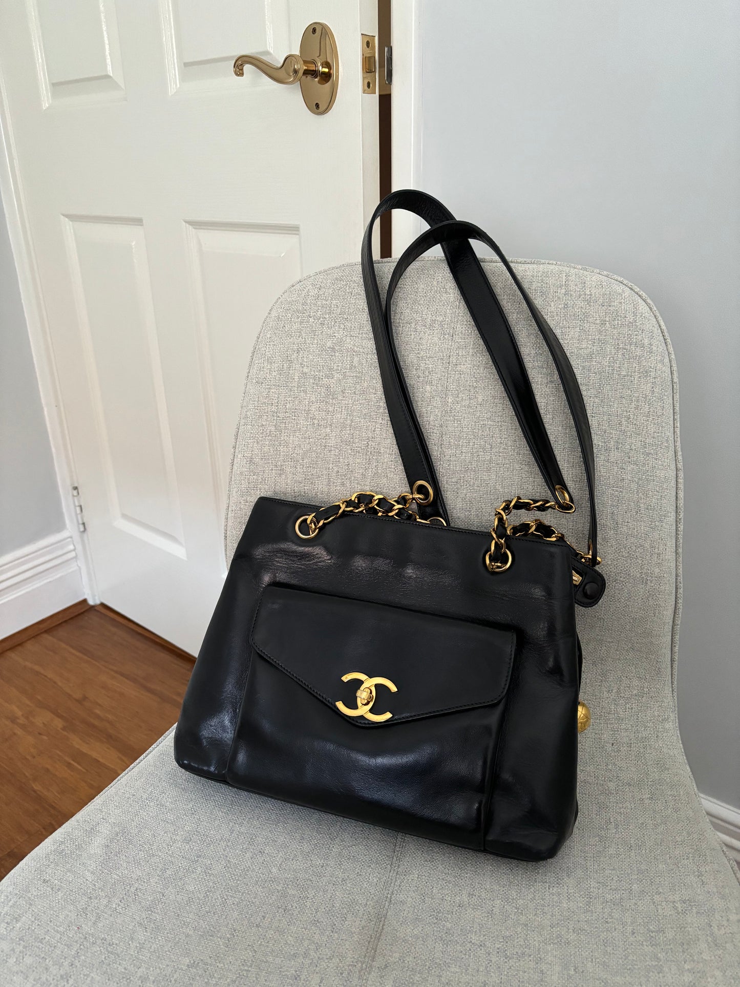 Chanel Lambskin Tote bag with 24k plated GHW