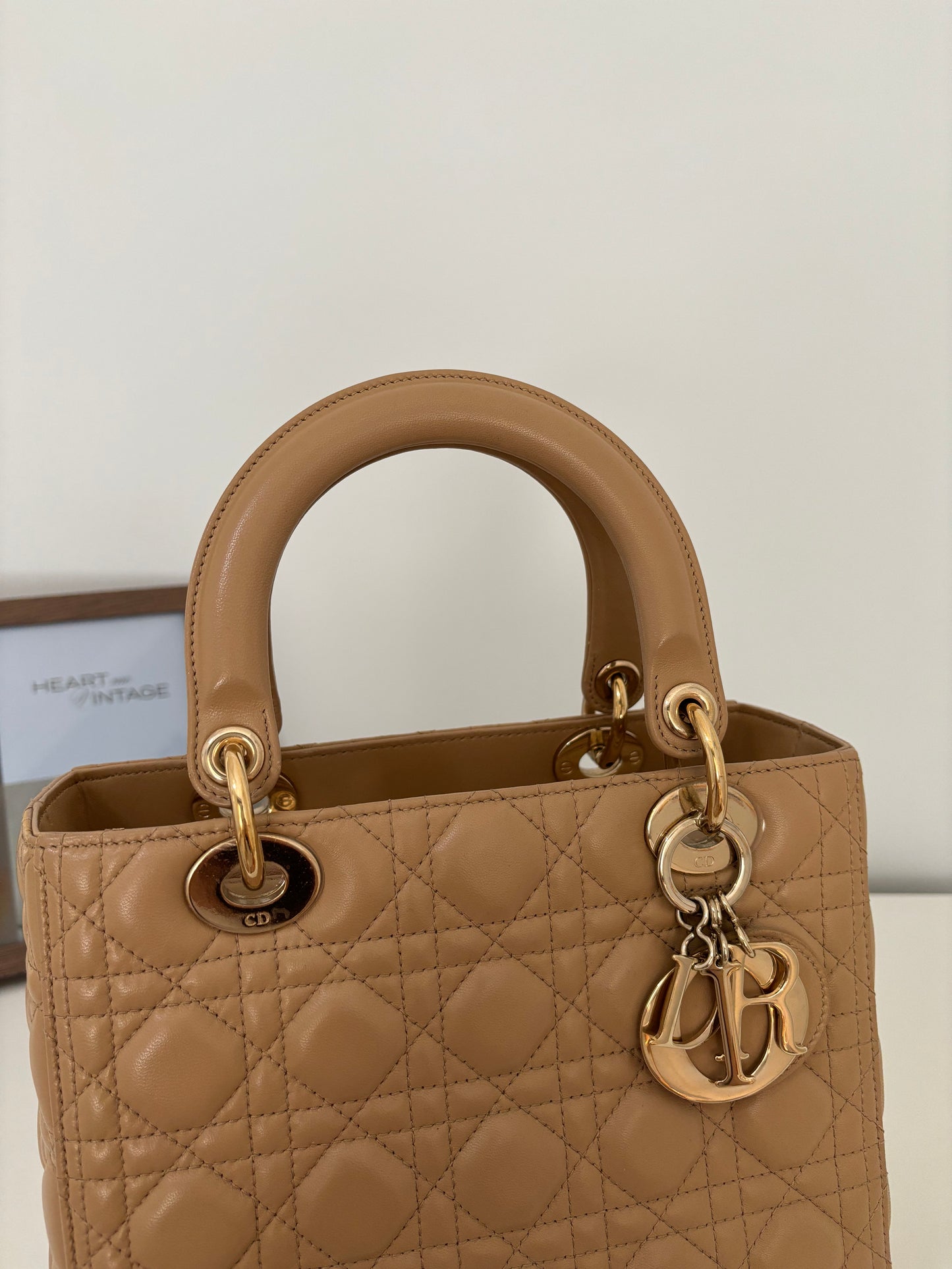 Lady Dior Medium in Biscuit Beige with LGHW