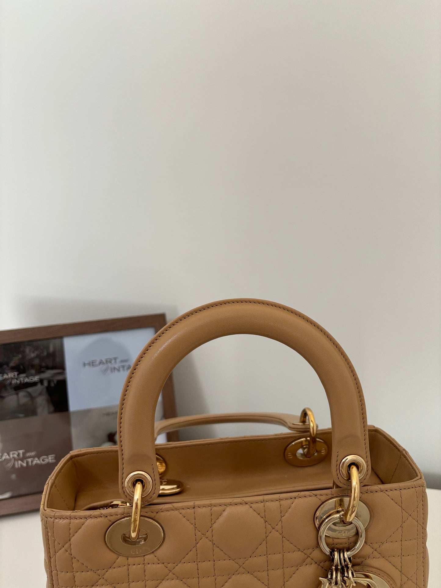 Lady Dior Medium in Biscuit Beige with LGHW