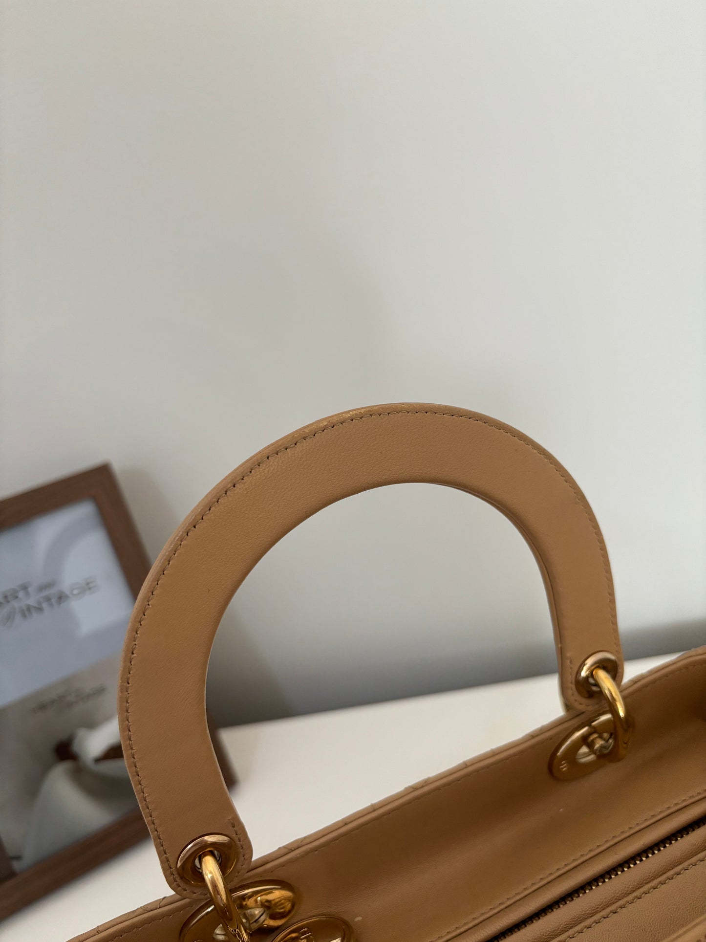 Lady Dior Medium in Biscuit Beige with LGHW