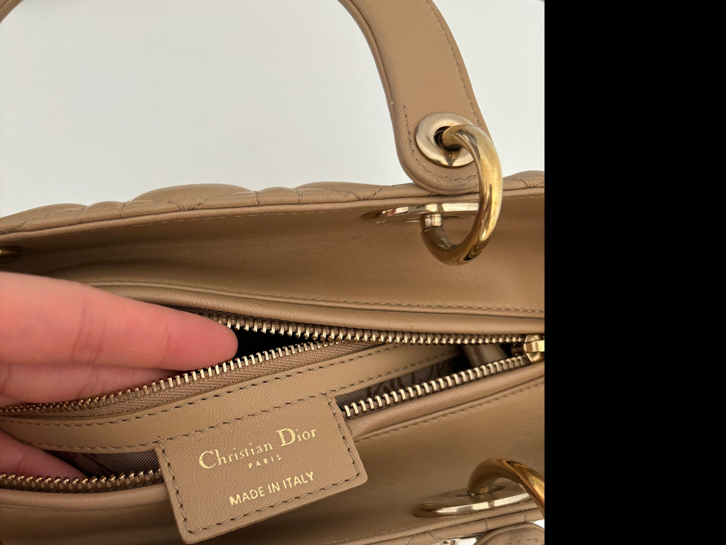 Lady Dior Medium in Biscuit Beige with LGHW