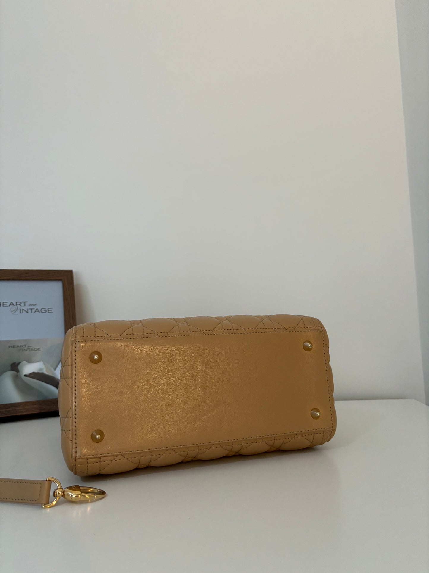 Lady Dior Medium in Biscuit Beige with LGHW