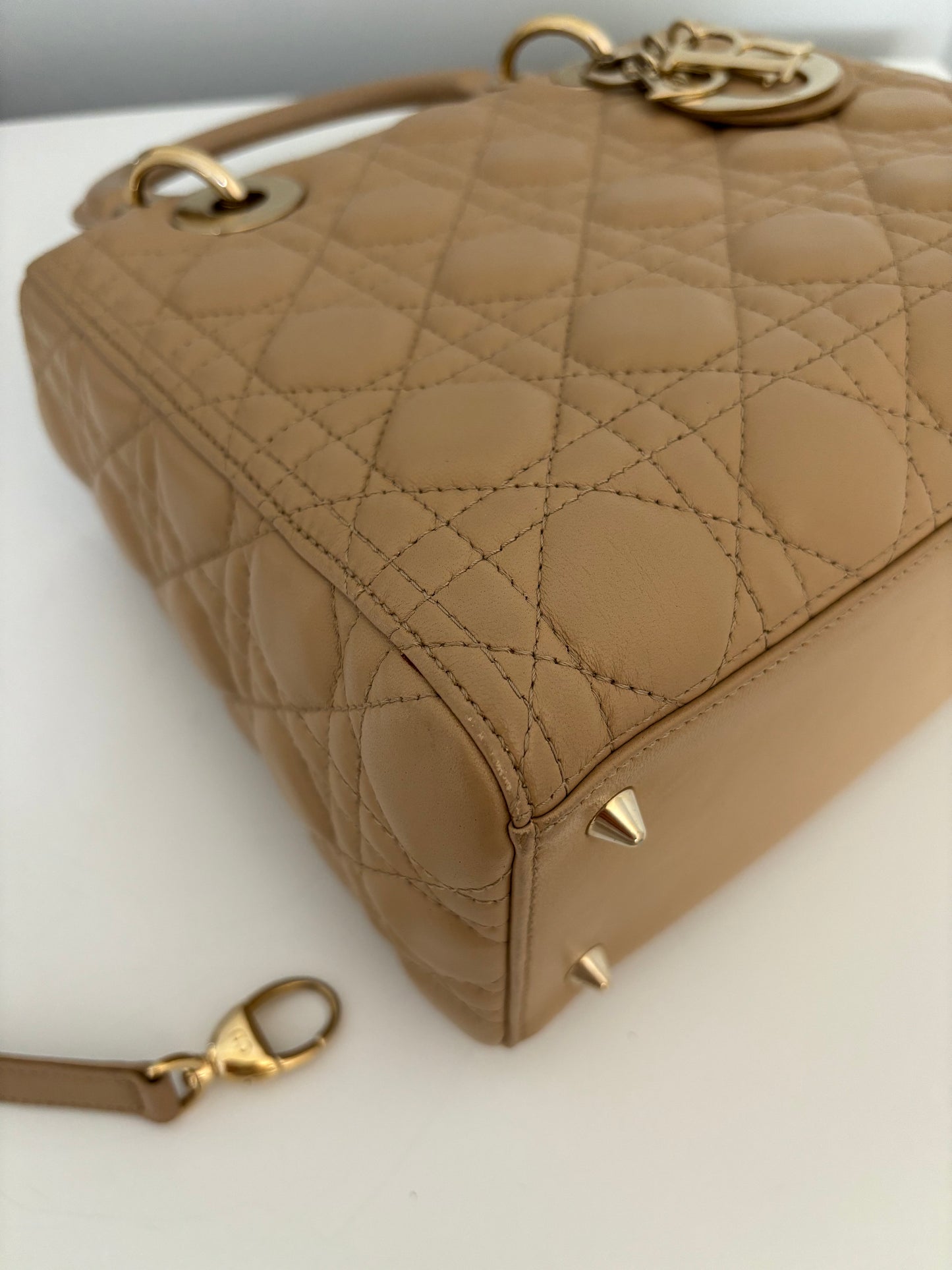 Lady Dior Medium in Biscuit Beige with LGHW