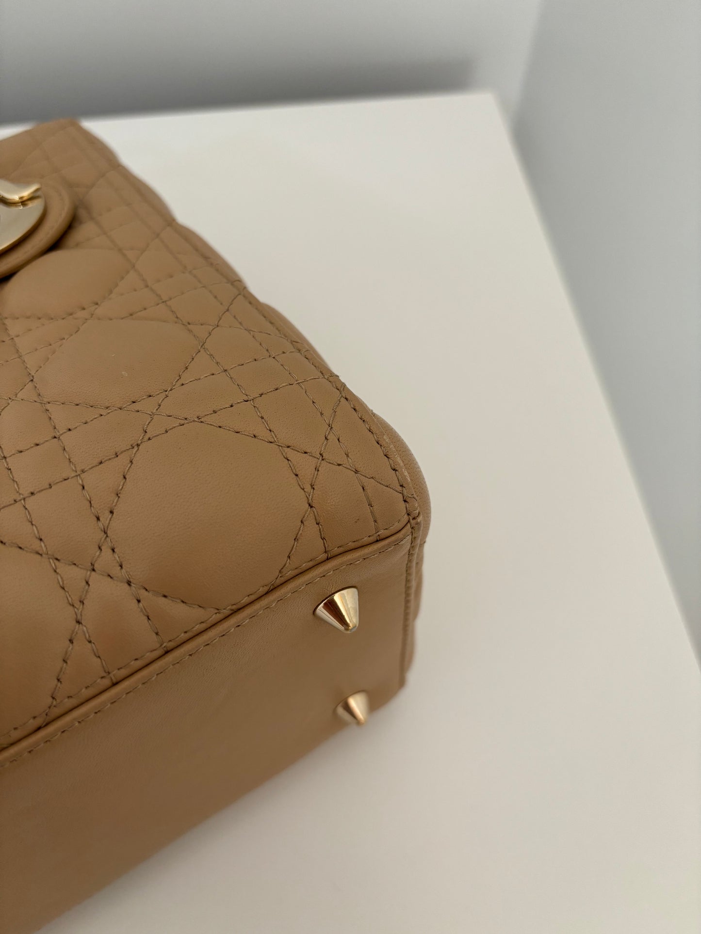 Lady Dior Medium in Biscuit Beige with LGHW