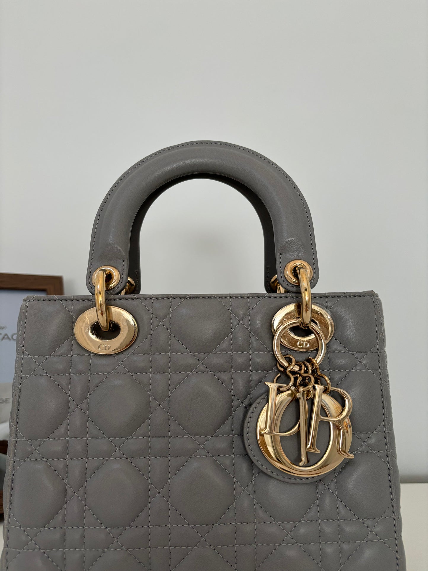 Lady Dior Small Gray with LGHW