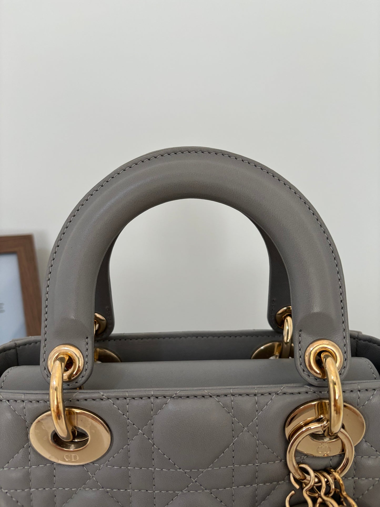 Lady Dior Small Gray with LGHW