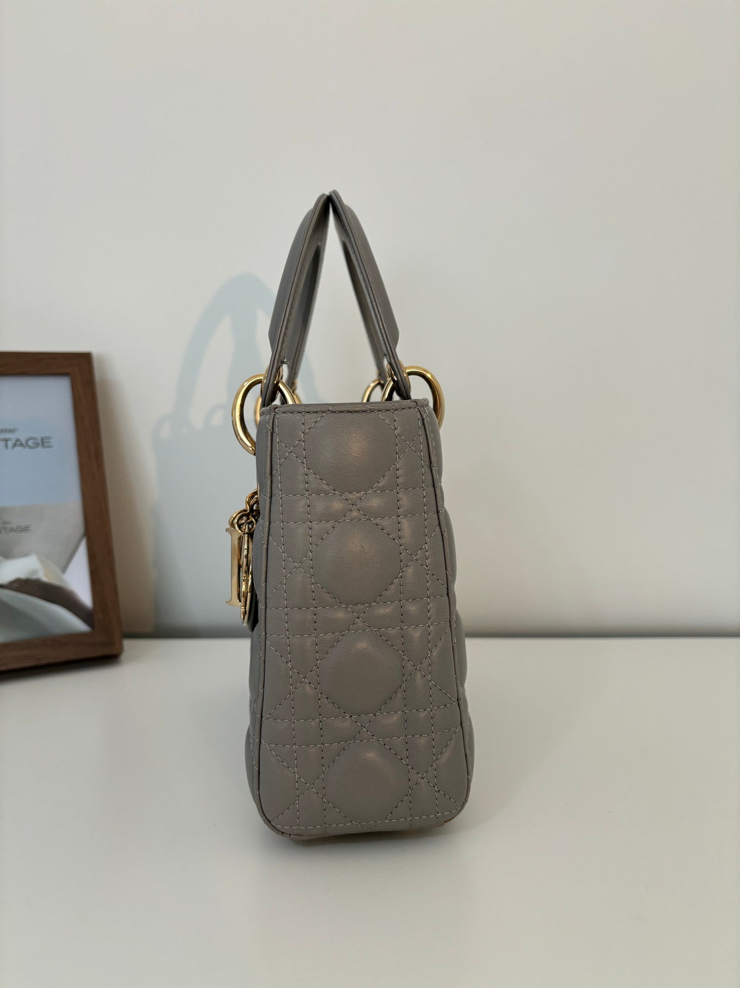 Lady Dior Small Gray with LGHW