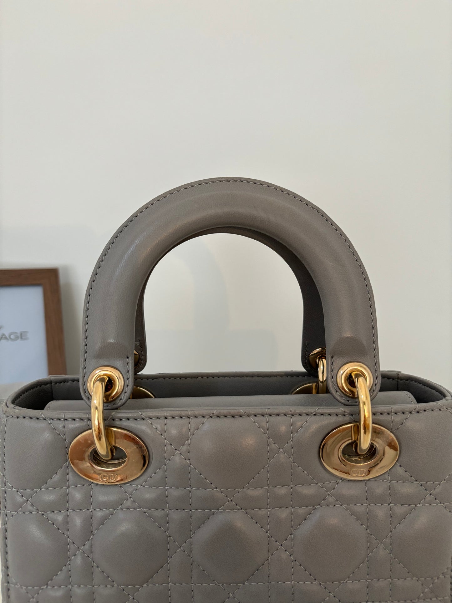 Lady Dior Small Gray with LGHW