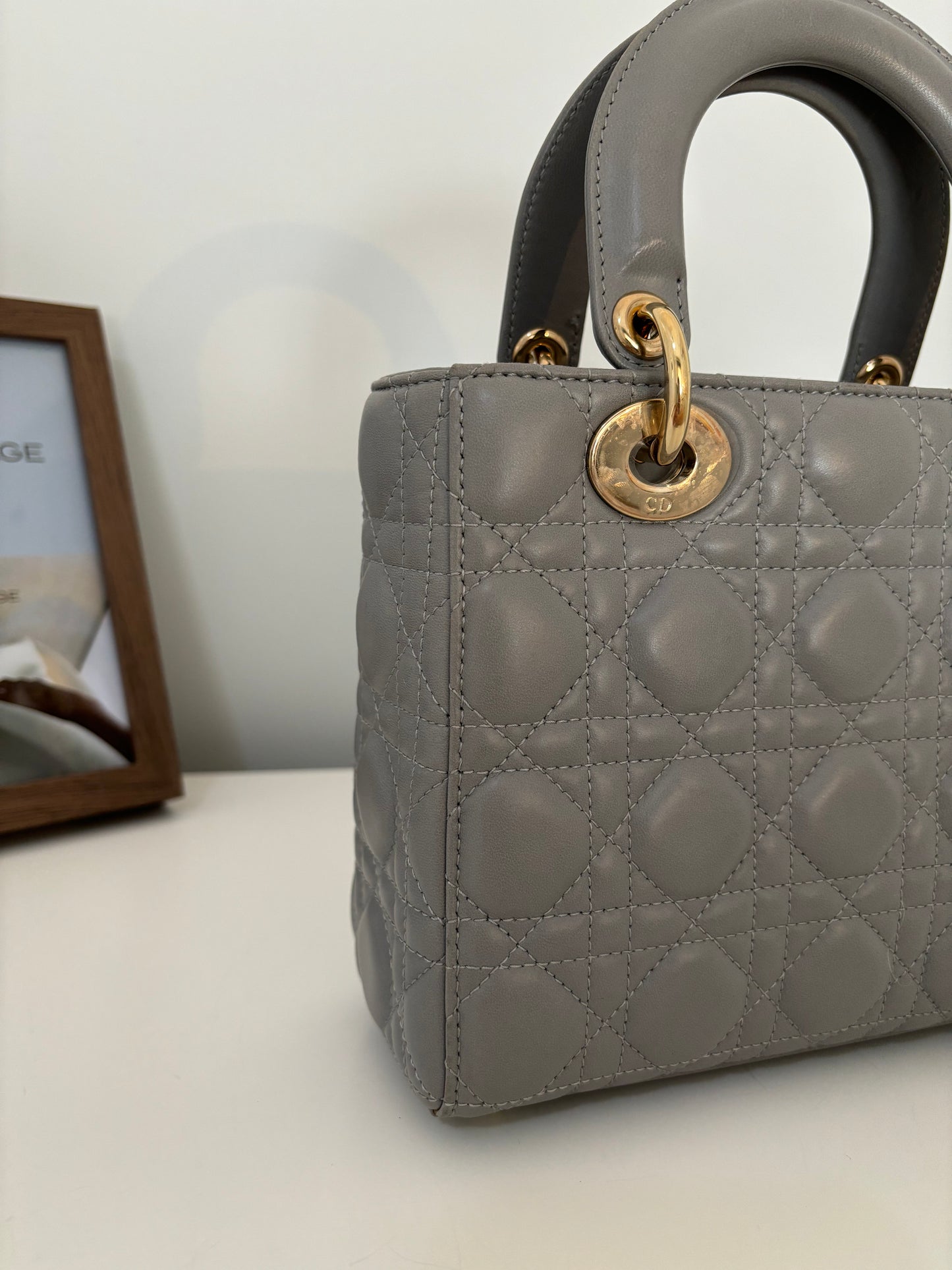 Lady Dior Small Gray with LGHW