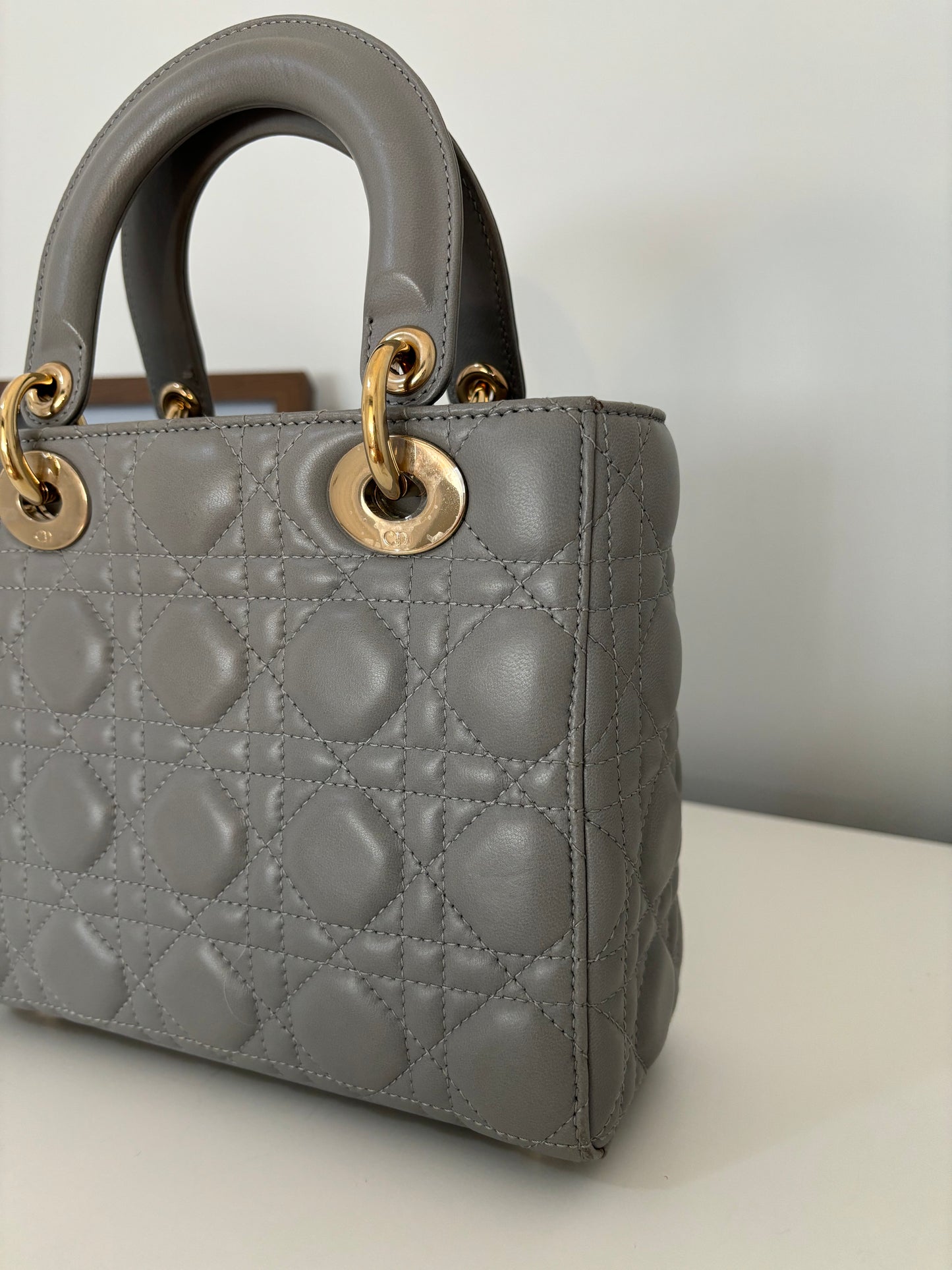 Lady Dior Small Gray with LGHW