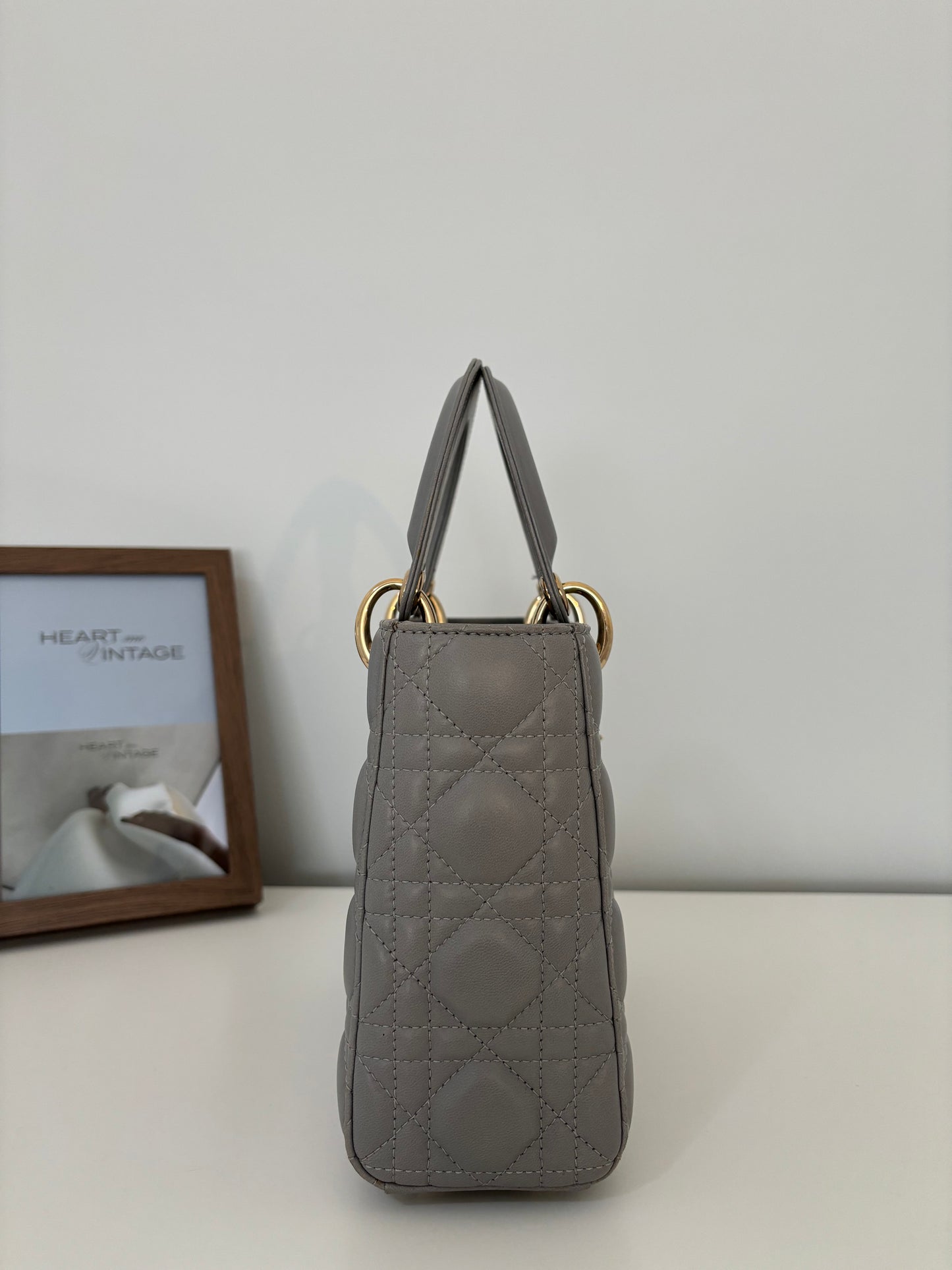 Lady Dior Small Gray with LGHW