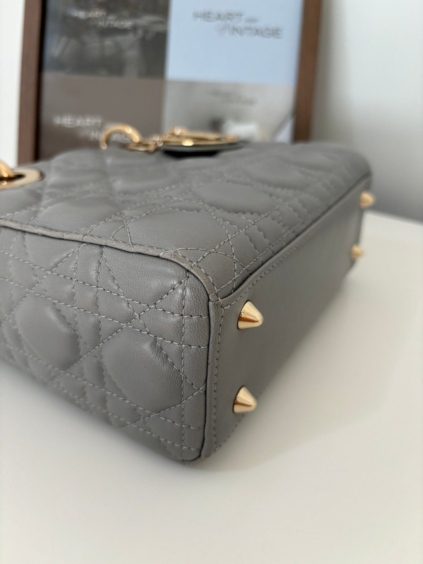 Lady Dior Small Gray with LGHW