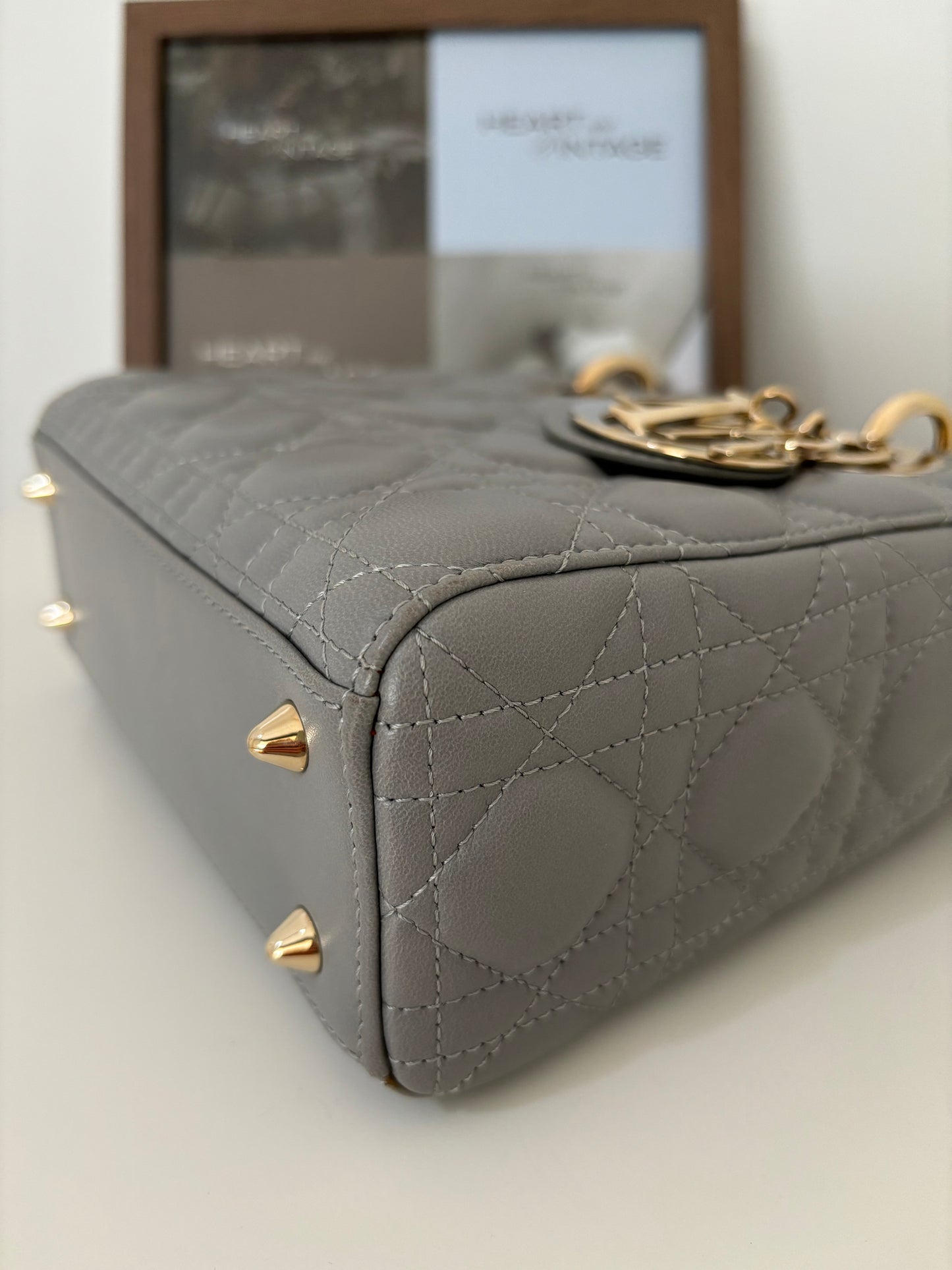 Lady Dior Small Gray with LGHW