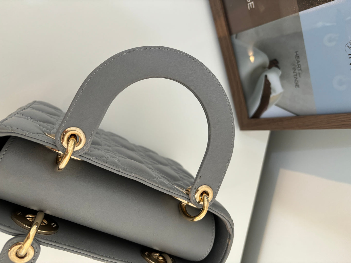 Lady Dior Small Gray with LGHW