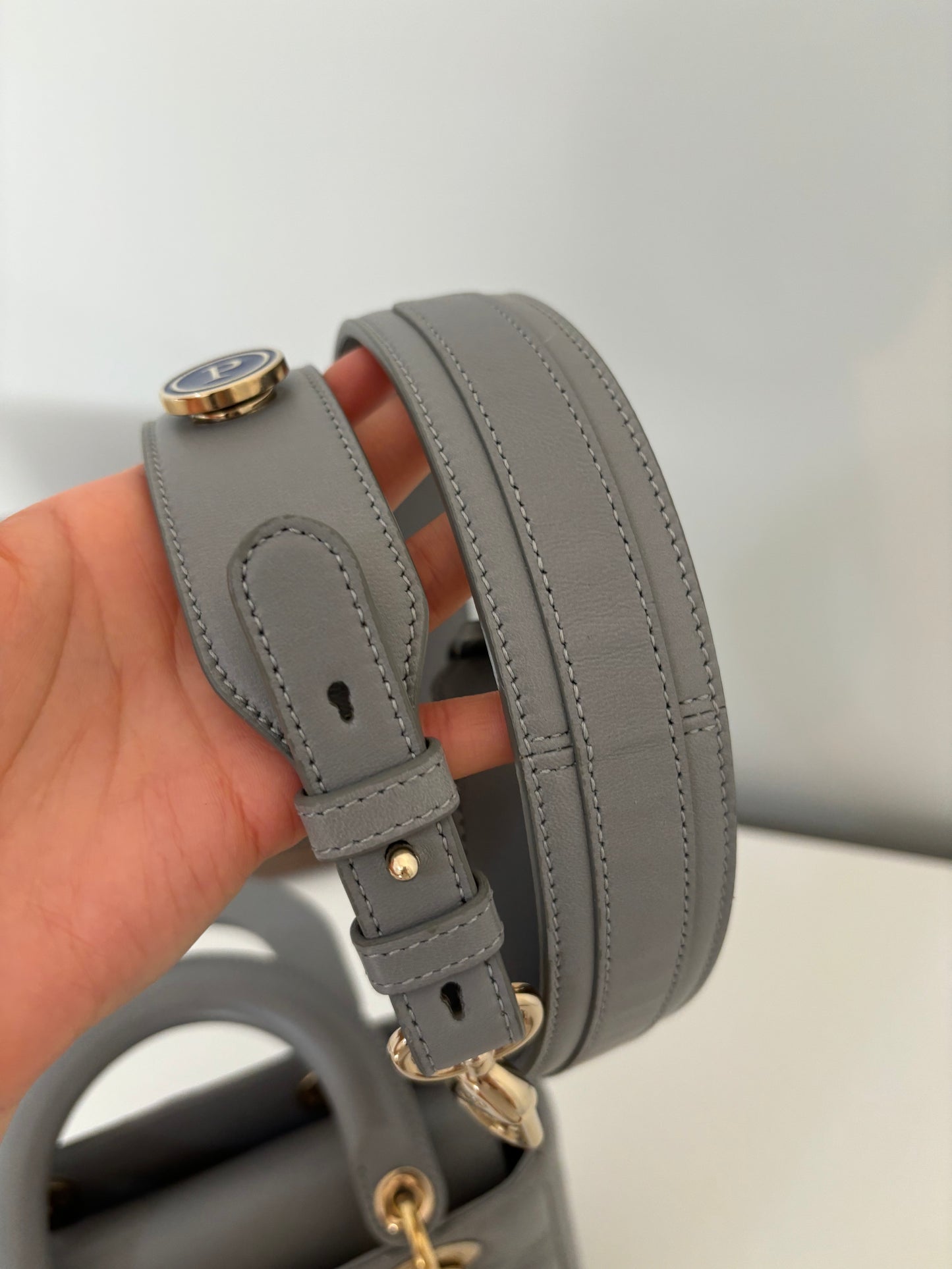 Lady Dior Small Gray with LGHW