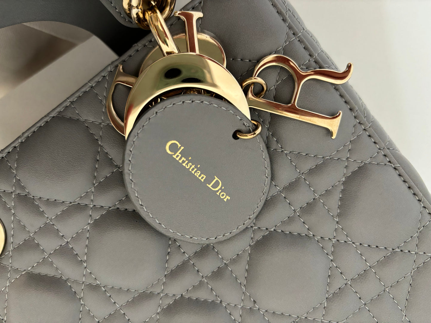 Lady Dior Small Gray with LGHW