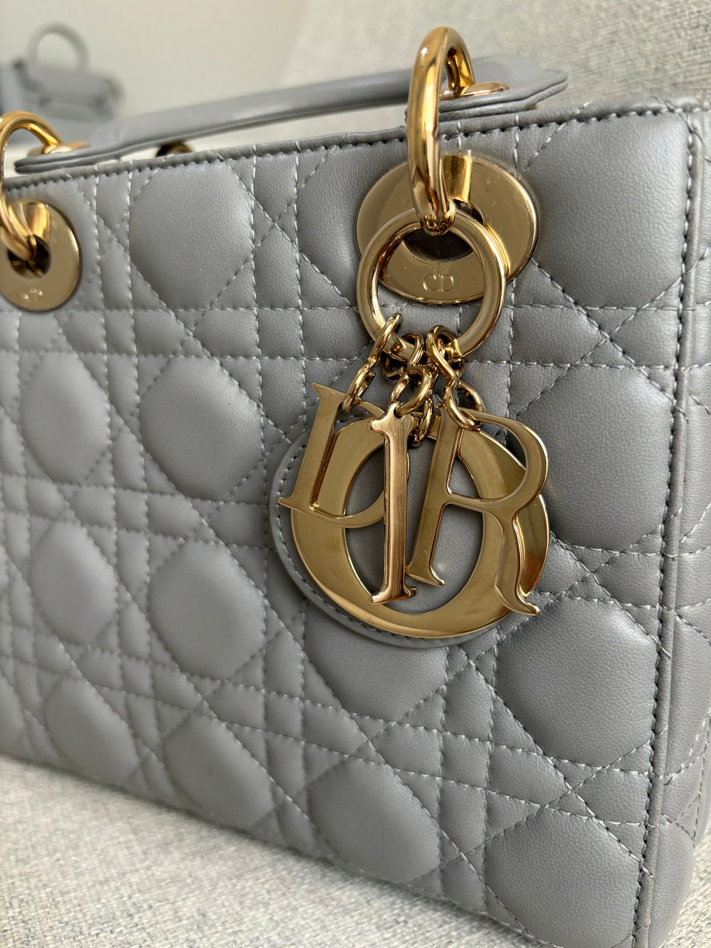 Lady Dior Small Gray with LGHW