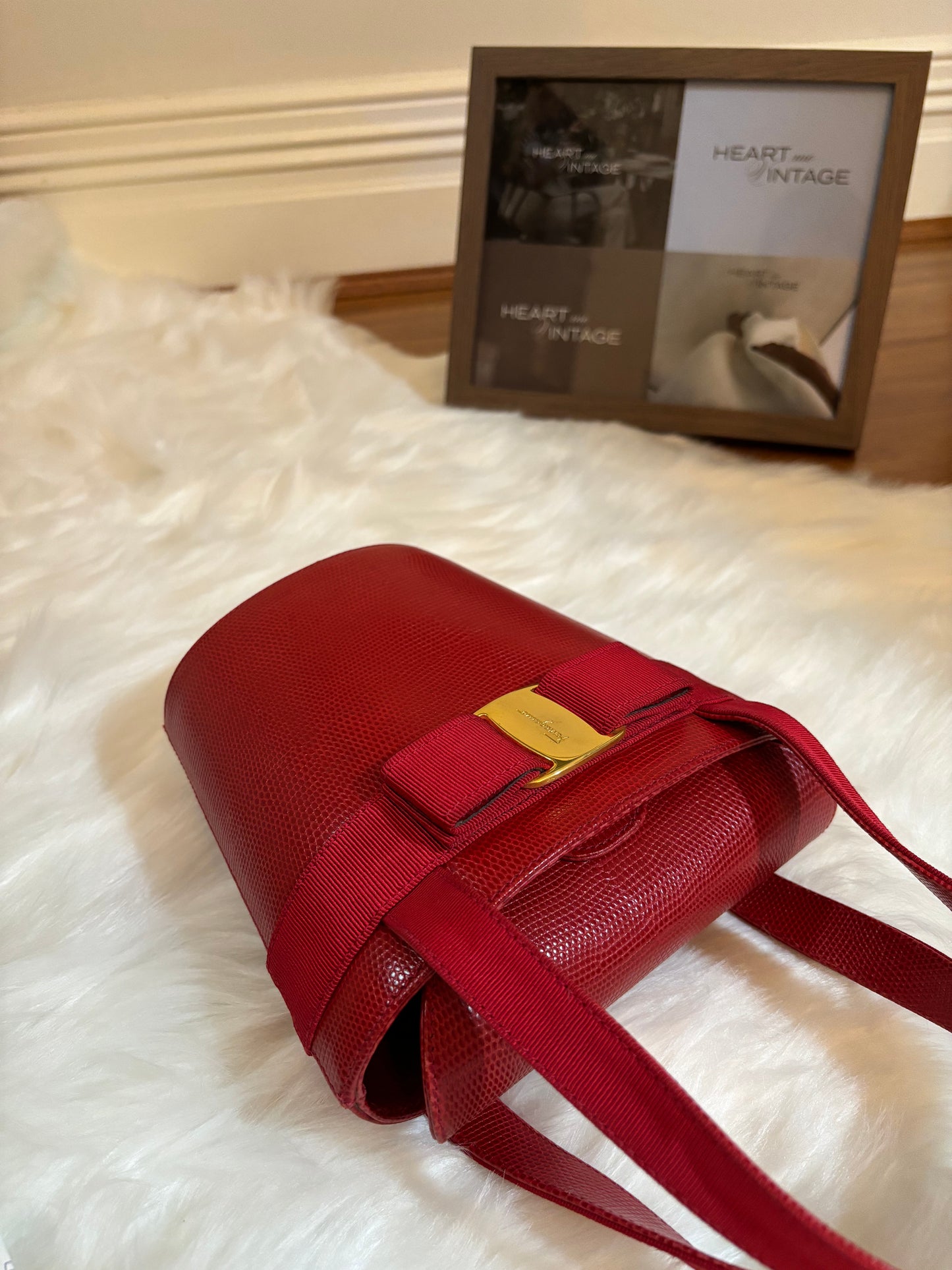 Salvatore Ferragamo Grained Leather Mini Bucket Bag