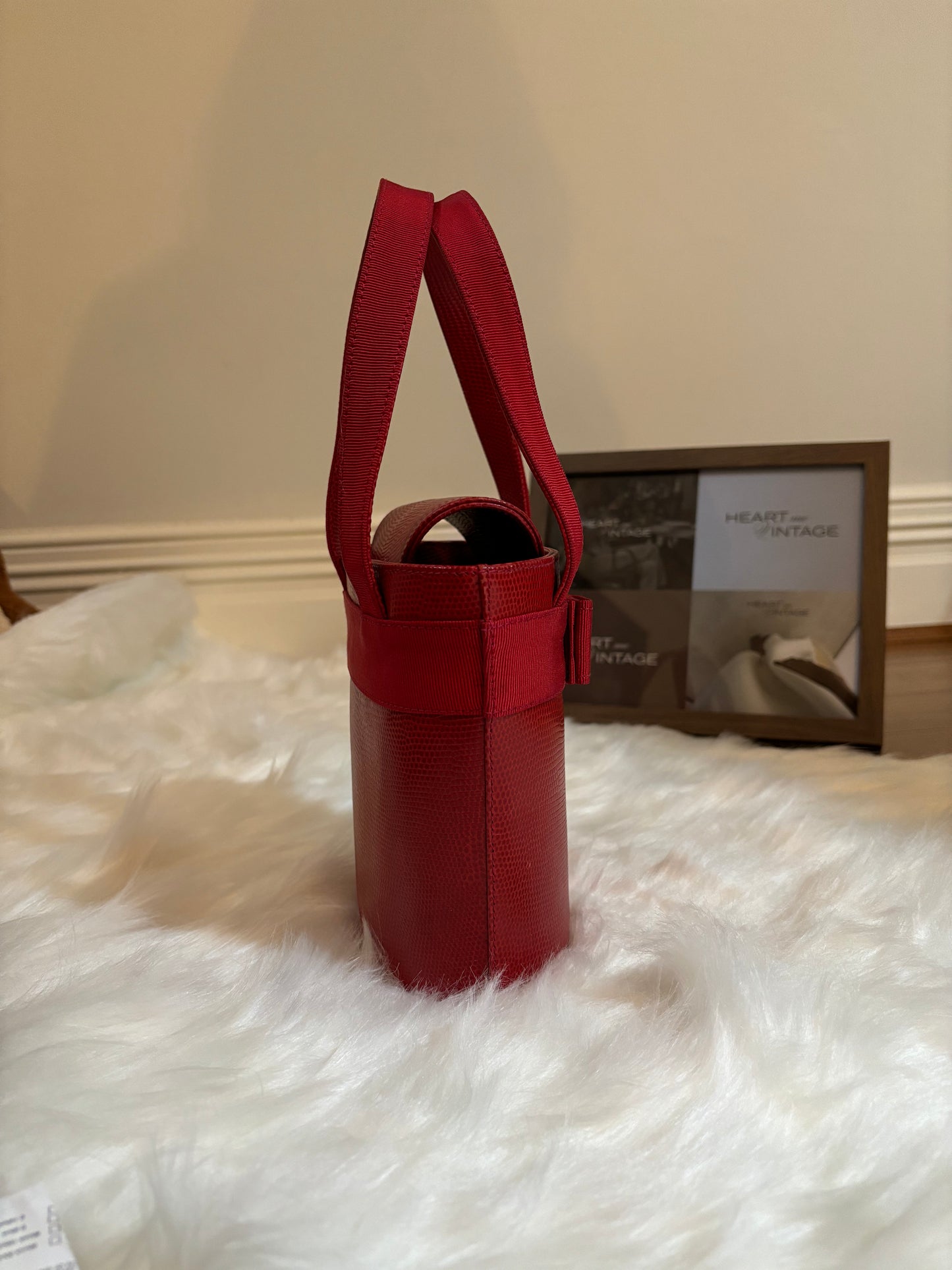 Salvatore Ferragamo Grained Leather Mini Bucket Bag